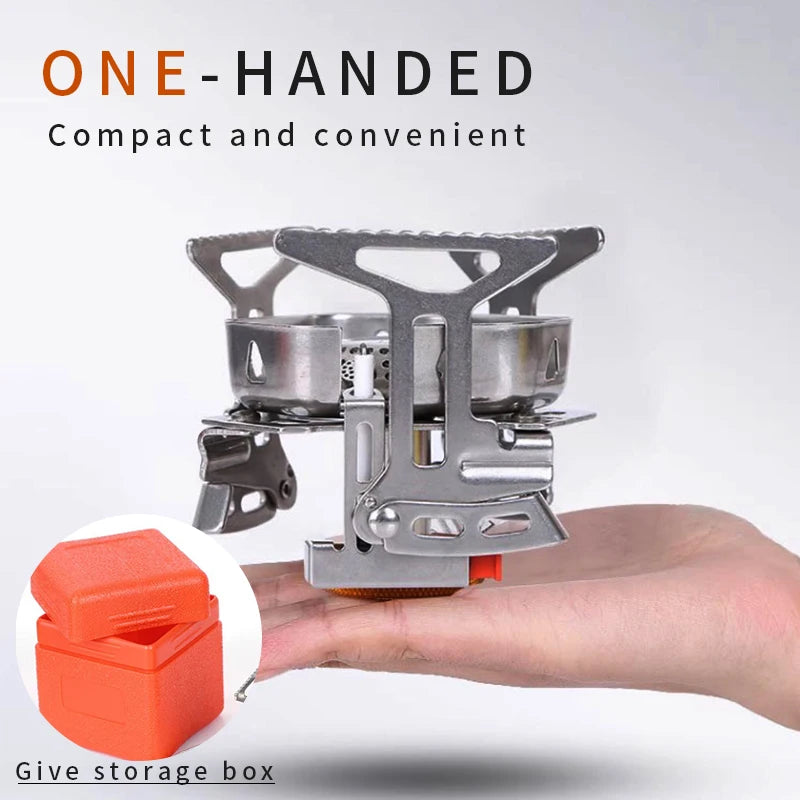 3500W Portable Folding Outdoor Backpacking Stove Camping Mini Gas Stove Tourist Equipment For Cooking Hiking Picnic