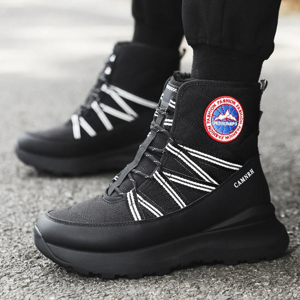 Men women's high-top cold-proof plus velvet warm snow boots winter light anti-slip casual cotton boots couples fashion walking