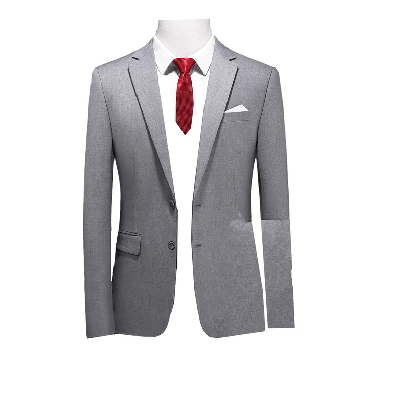 Men's Rose Red Suit Jacket, Wedding/Office Slim-fit Formal Coat, Asian Size M-6XL,Available in Blue, Gray, Black, Purple, Green