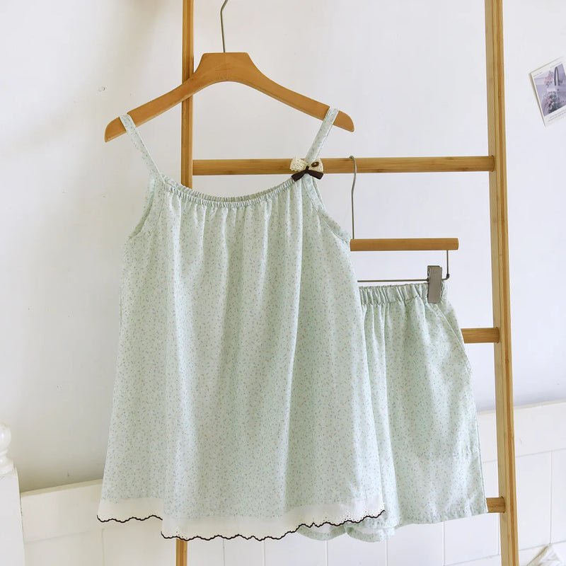 Summer Pajamas Women’s Loungewear Sleepwear Night Wear for Ladies Pure Cotton Home Wear 2PCS Sleeping Suits 2026 New Pijama