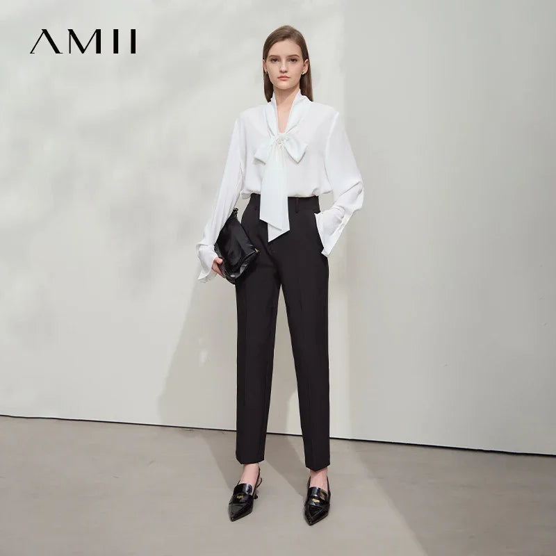 ខោ Amii Minimalist រដូវស្លឹកឈើជ្រុះឆ្នាំ ២០២៦ ខោធម្មតារបស់ស្ត្រីថ្មីប្រឆាំងនឹងស្នាមជ្រួញមិនដែកខោស្តើងសម្រាប់ធ្វើដំណើរ 12512008