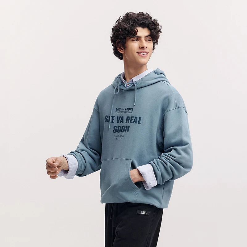 Semir Stylish Hoodie Unisex 2026 Spring Fashion Print Couple Style Loose Casual Comfortable Versatile Pullover Top