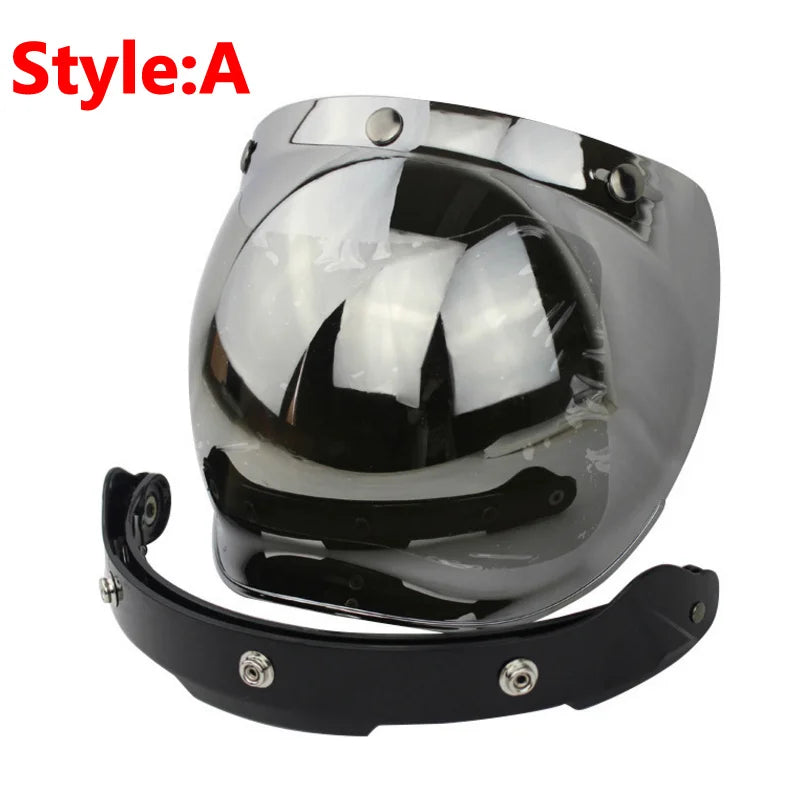 Motorcycle helmet sun shield / 3/4 motorcycle helmet lens bubble sun visor / retro helmet lens windshield / 12 colors optional