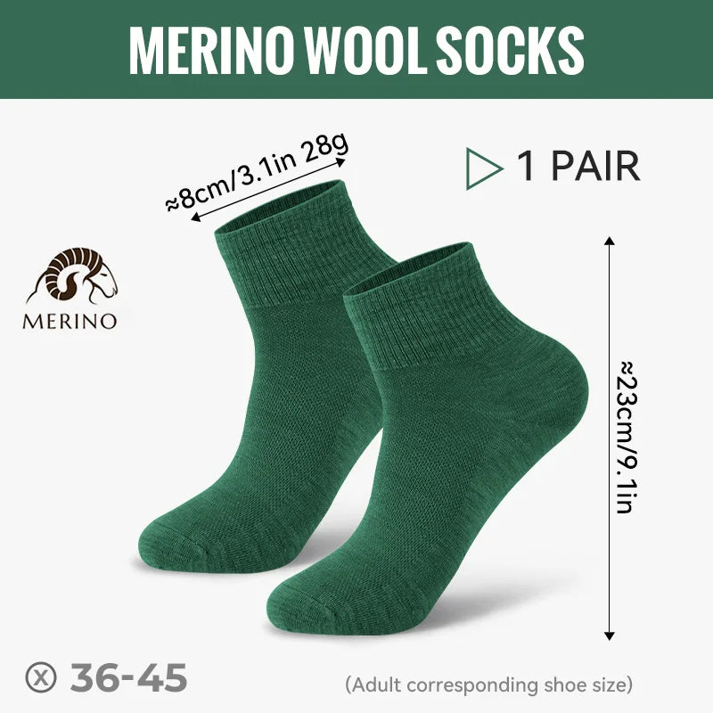 WRELS 1/2/3pairs Merino Wool Socks Hiking Socks Warm Cushion Socks Moisture Wicking Socks Thermal Breathable Soft Sports Socks