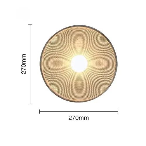 JOYON Wabi Sabi Round Wall Lamp for Bedroom Bedside Aisle Corridor Art Indoor LED Lighting Decor E27 Warm White