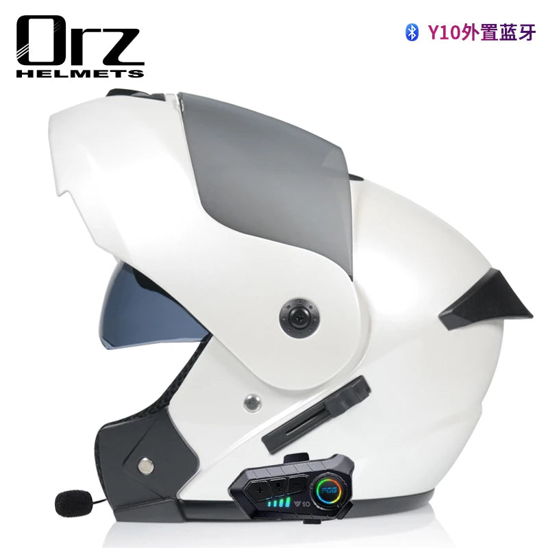 ORZ-901 Motorcycle Bluetooth Full Face Helmet Male and Female Capacetes de Moto Modular Flip Helmet Casco Moto DOT Certification