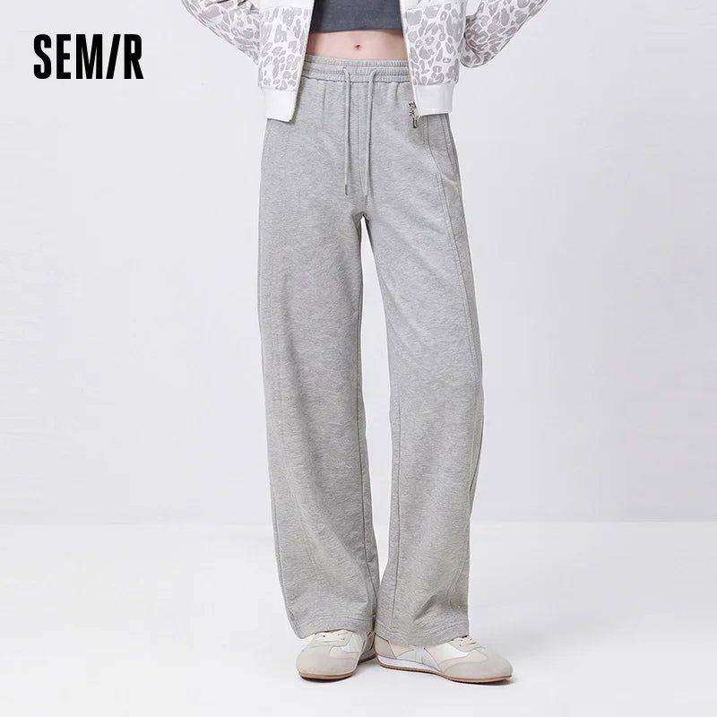 Semir Women Pants HighWaist Solid Wide Leg Loose Fit 2026 Autumn Minimal Leg Lengthening Urban Casual Everyday Trousers