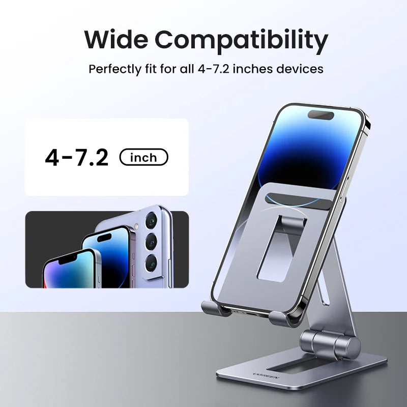 【New】UGREEN Phone Holder Stand Aluminum Mobile Phone Stand For iPhone 16 15 14 Pro Xiaomi Samsung Portable Phone Tablet Holder