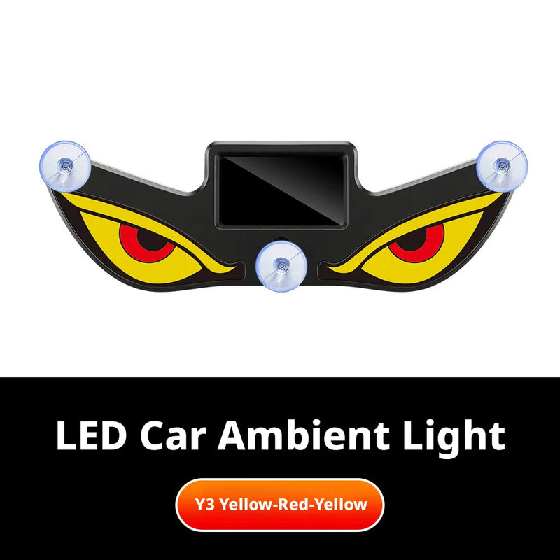 SEAMETAL Wireless Car Led Ambient Light Solar Powered Car Neon Light Suction Cup USB Rechargeable Atmosphere Lamp Car Accessorie
