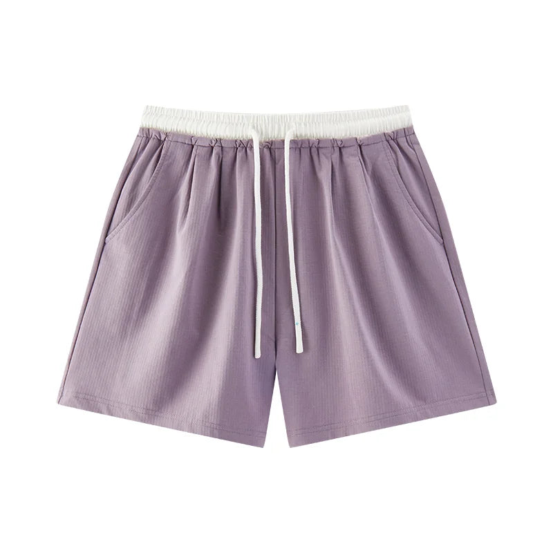 Semir Womens Shorts 2026 Loose Draped Pleated Texture Elastic Waist Casual Soft Comfortable Breathable