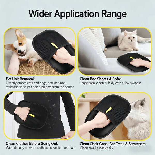 Extra-Large Pet Static Hair Removal Gloves-High-Efficiency Hair Removal Gloves - Suitable for Cats,Dogs,Clothing,Sofa Cleaning.
