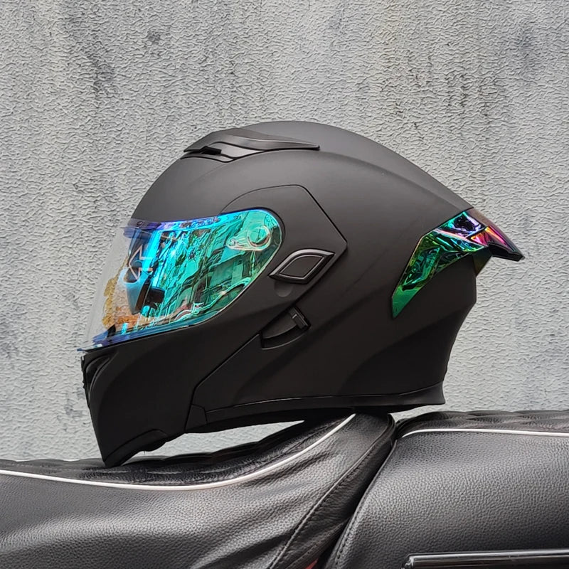 ORZ's latest high-quality modular flip helmet cascos para motos motorcycle dual lens full helmet capacity DOT approved