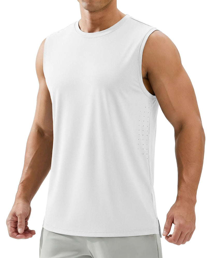 TACVASEN Mens Lightweight Tank Tops Quick Dry Fitness Workout Sleeveless Shirts Summer Muscle Gym Vest Athletic Tank Tops USsize