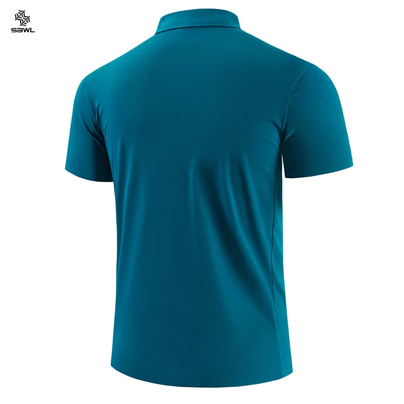 SBWL Outdoor Sports Running Exercise Golf High Quality Seamless POLO Short Sleeve T-Shirt Office Leisure Short Sleeve Base Shirt