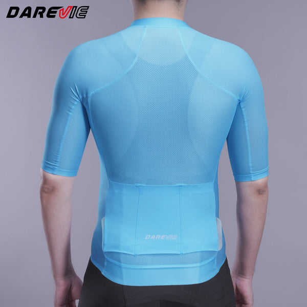 អាវយឺតជិះកង់ DAREVIE សំណាញ់ត្រជាក់សម្រាប់រដូវក្តៅ ស្រូបយកសំណើមកម្រិត Pro សម្រាប់បុរស អាវយឺតជិះកង់ Maillot ស្ងួតរហ័ស ទន់ សម្រាប់បុរស