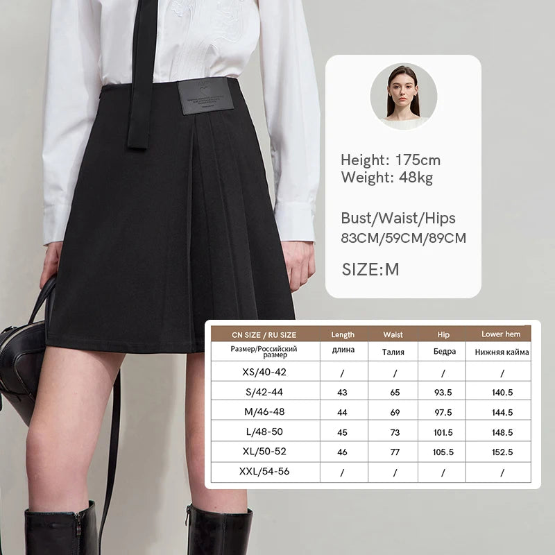 AMII Mini Skirt 2026 Autumn New Minimalist Loose Zipper Long Sleeve Jacket Solid Versatile Short Skirt Ladies Clothes 12543024