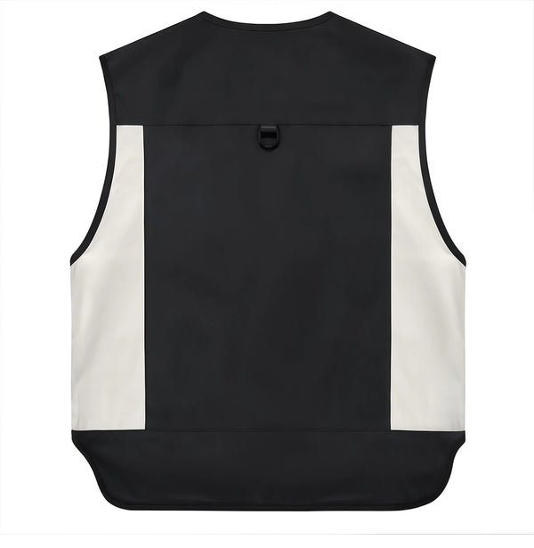 2026 Spring Summer V-neck Multi-pocket Team Work Jacket Custom Logo Printed Outdoor Photography Vest Workman's Jacket