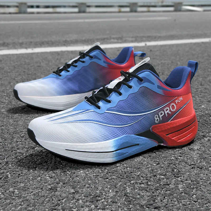 Mens Running Shoes New Breathable Mesh Ultra Light High Elasticity EVA Sole Cushioning Daily Jogging Training Sneakers Man