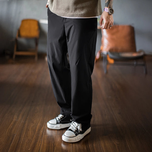 ខោ Maden Casual Men CleanFit Dress Pants ពណ៌សុទ្ធ ខោត្រង់ ជាមួយខ្សែរ៉ូត YKK Fly Timeless Office Pants សម្រាប់ធ្វើការ