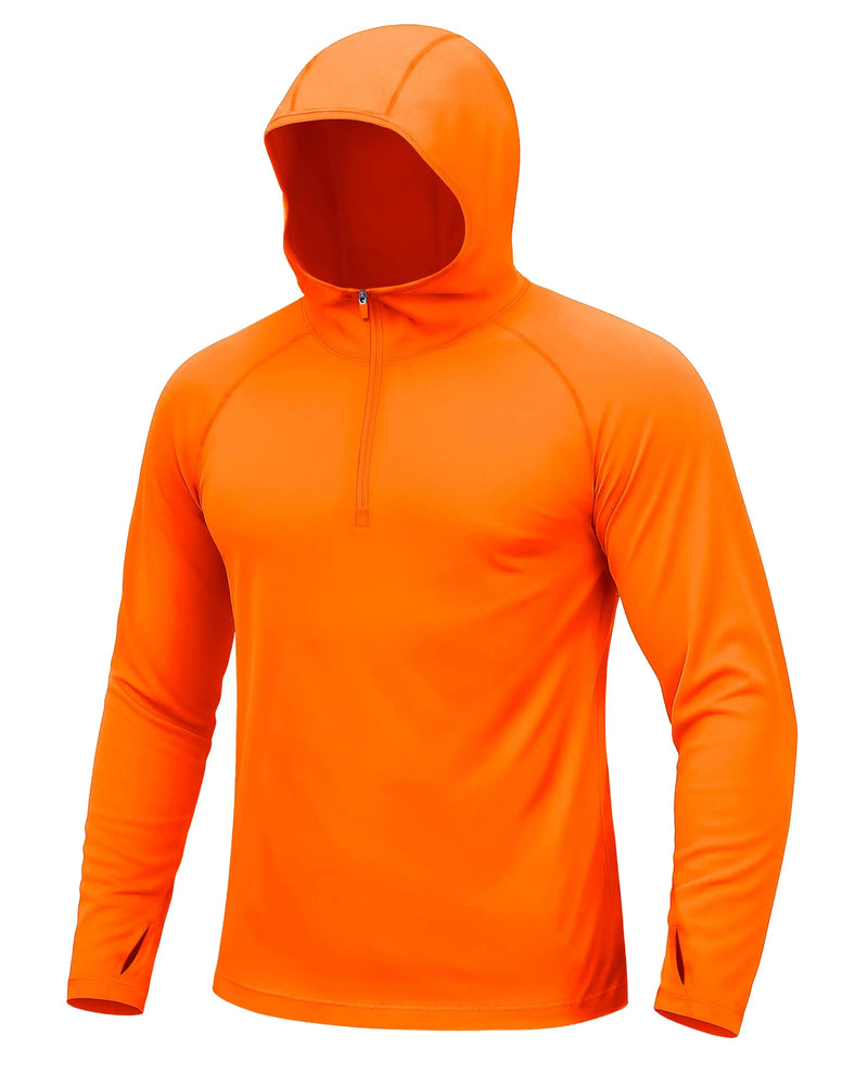 TACVASEN Mens 1/4 Zip UPF 50+ Shirts Sun Protection Running Surfing Athletic Shirt Lightweight Rash Guard Long Sleeve Hoodie