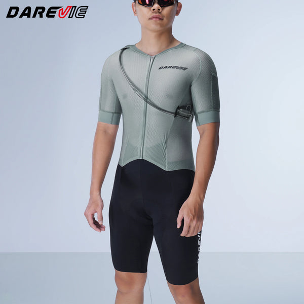 ឈុតជិះកង់ DAREVIE ធ្វើពីក្រួស មានហោប៉ៅចំនួន ៦ លើសពី 2 លីត្រ សម្រាប់ជិះកង់ចម្ងាយឆ្ងាយ ការពារការរអិល និងគ្មានថ្នេរ