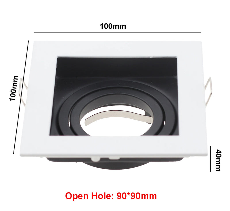 1/10PCS Round Square Recessed LED Downlight Adjustable Ceiling Lamp GU10 MR16 Spot Light Home Living Room Bedroom Lighting
