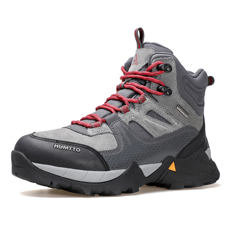 HUMTTO Waterproof Trekking Shoes Womens Luxury Designer Hiking Boots for Women Outdoor Climbing Sneakers New Leather Ankle Boots