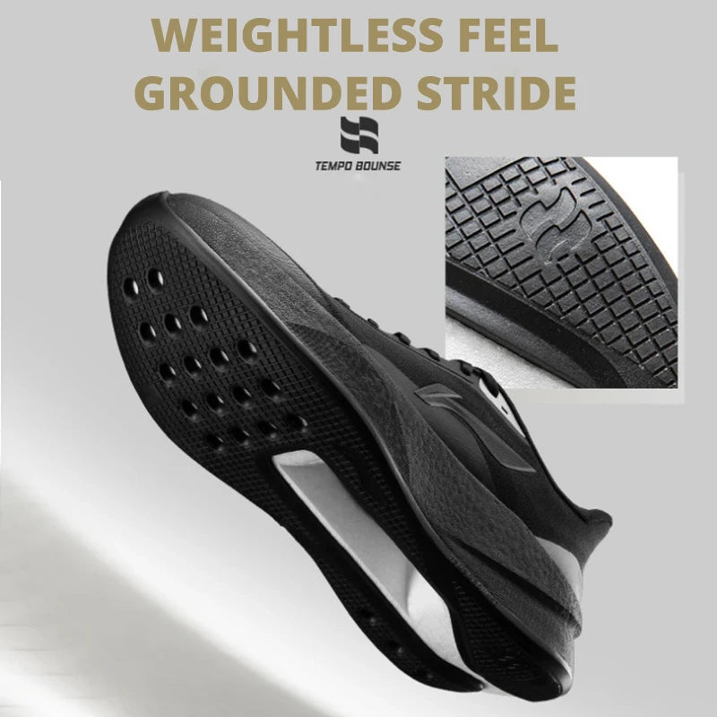 ស្បែកជើងរត់បុរស Li-Ning CHAOYING Cushion BOOM ទម្ងន់ស្រាល រចនាបែប Springy TEMPO BOUNSE ទន់ មានផាសុកភាព ស្បែកជើងប៉ាតា ARBW007