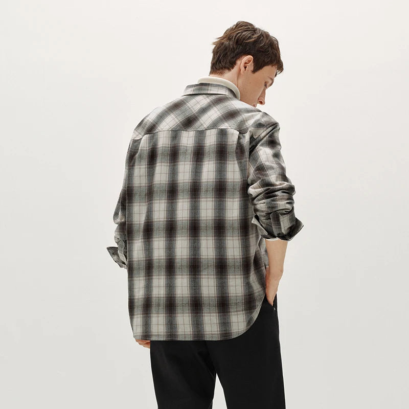 Semir Men Shirt Cotton Fabric Plaid Pattern Long Sleeve Layering Wear 2026 Winter Everyday Look Comfort Fit Casual Style