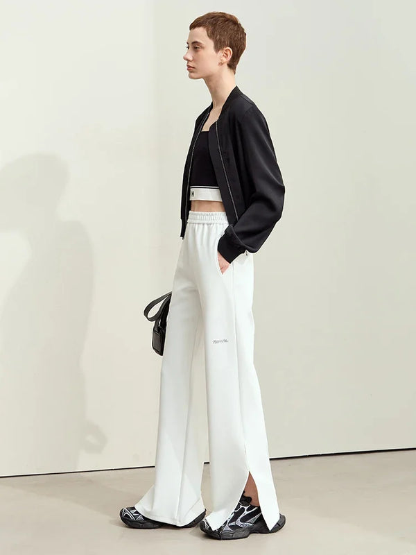 ខោ Amii Minimalism Casual សម្រាប់ស្ត្រី រដូវស្លឹកឈើជ្រុះឆ្នាំ ២០២៦ បោះពុម្ពអក្សរថ្មី ចង្កេះយឺត ជើងធំទូលាយ ខោស្ព័រ ម៉ូដទាន់សម័យសម្រាប់ស្ត្រី 12443102