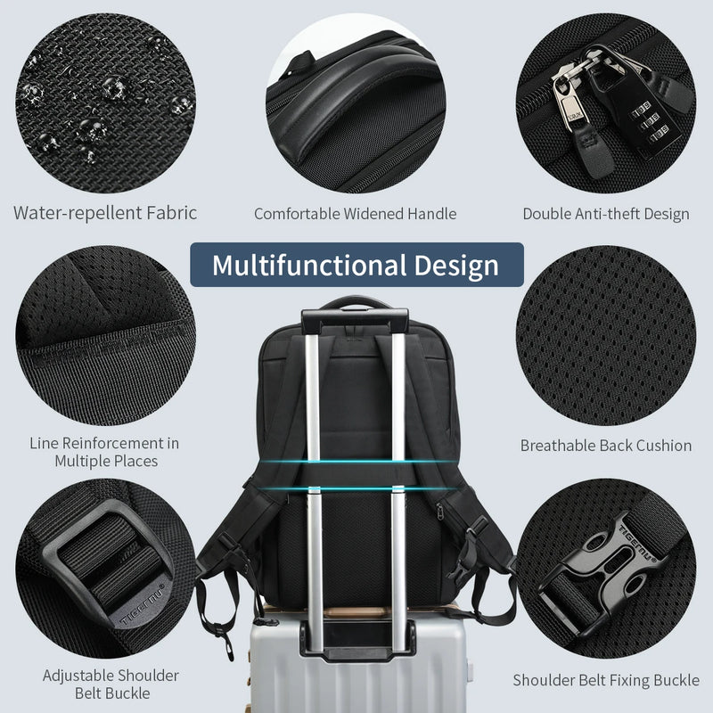 Tigernu Men Backpacks 14-15.6-17inch Laptop Backpack For Men Travel Backpacks Bags For College Business Male Backpacks Knapsack