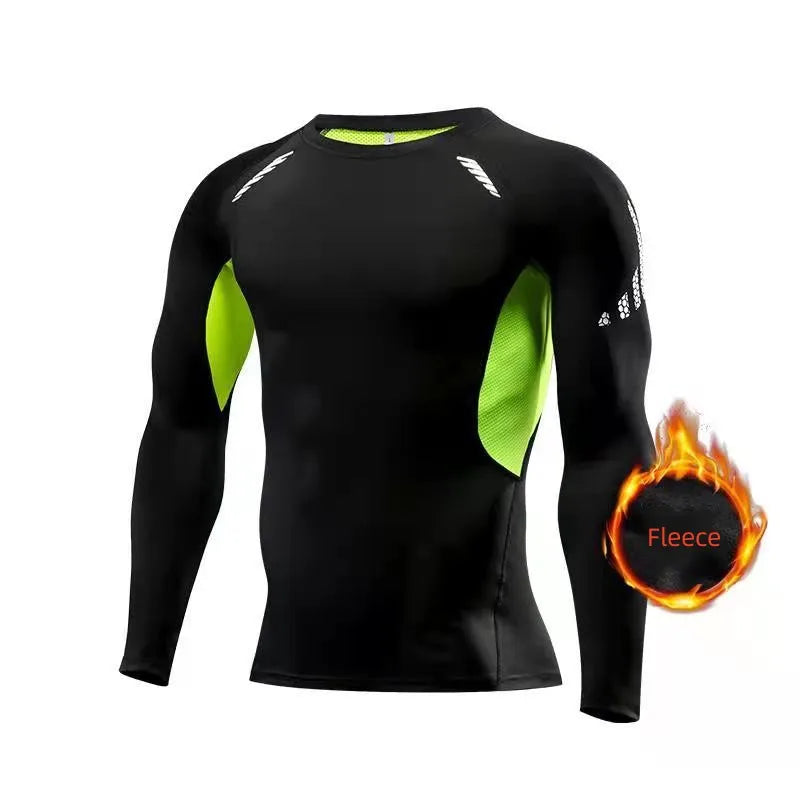 2026 NEW Men's Winter Thermal Underwear Set Fleece Compression Long Johns Sports Base Layer for Fitness Athletic Wear