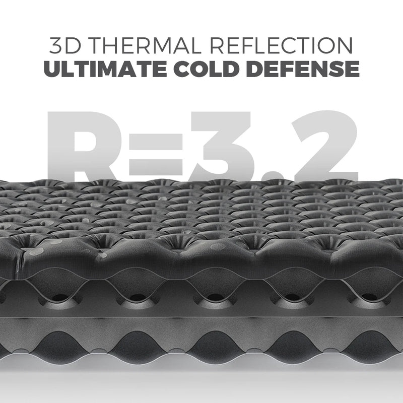 Naturehike 2026 Latest TuYe R3.2 20D Nylon Ultra-Lightweight Two-Person Warm Inflatable Mattress for Outdoor Hiking and Camping