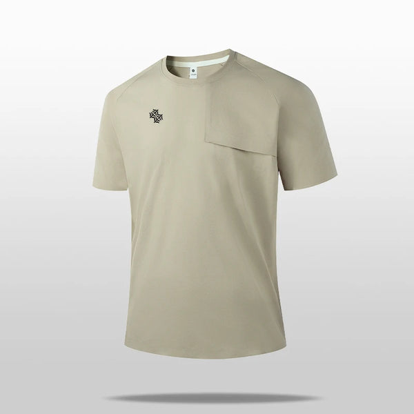 SBWL High-Quality Men's Outdoor Leisure Sports Quick-Drying T-Shirt Running Short Sleeve Tops