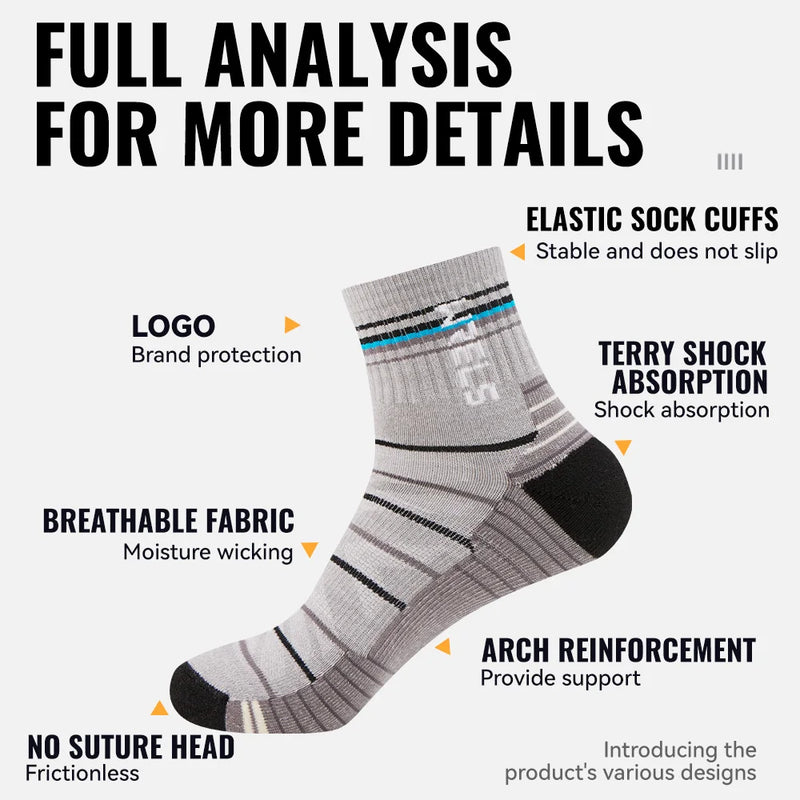 WRELS 1/2/3pairs Merino Wool Socks Warm Thermal Hiking Socks Cushion Sweat Wicking Breathable Compression Merino Wool Socks
