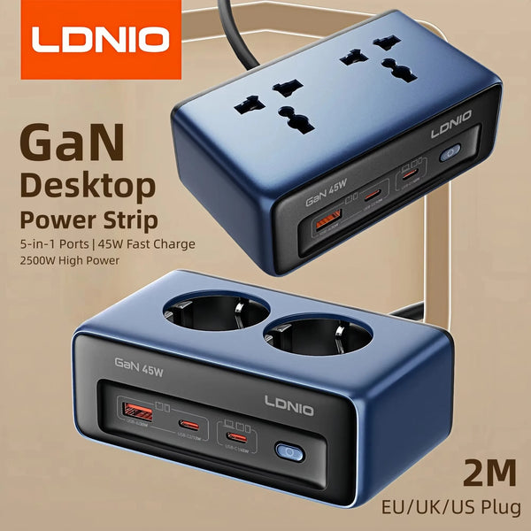បន្ទះសាកលឿន LDNIO Cube Power Strip ខ្សែភ្លើងបន្ថែមអគ្គិសនី 2 ម៉ែត្រ 45W ស្ថានីយសាកប្រភេទ C សហរដ្ឋអាមេរិក ចក្រភពអង់គ្លេស អឺរ៉ុប Kr ឌុយ USB C អាដាប់ទ័រ