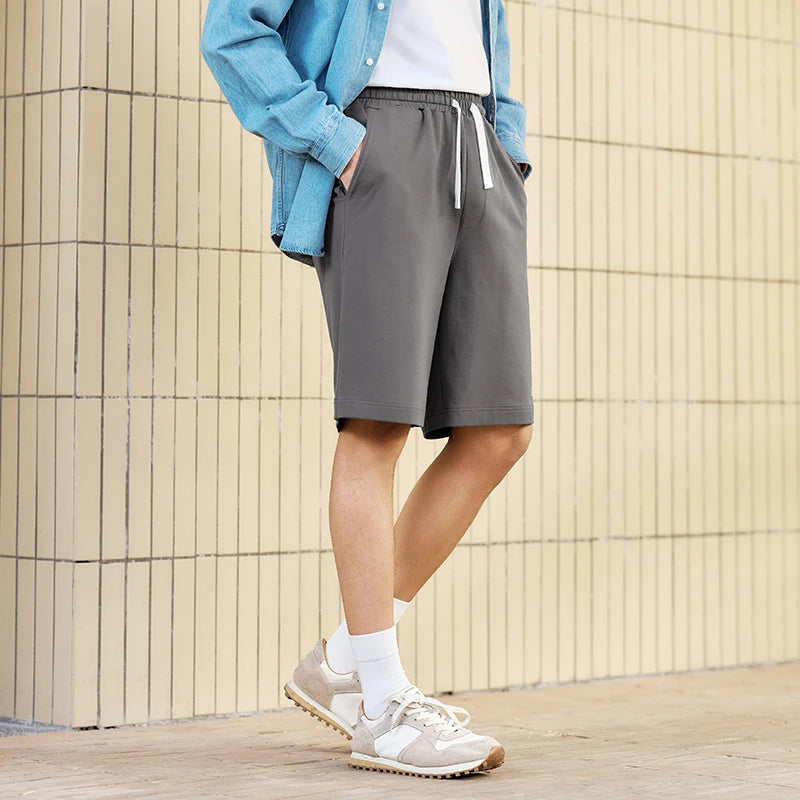 Semir Men Pants Casual Knee Length Drawstring Printed Knit Loose Wearable Home Shorts 2026 Summer Daily Casual Style Top