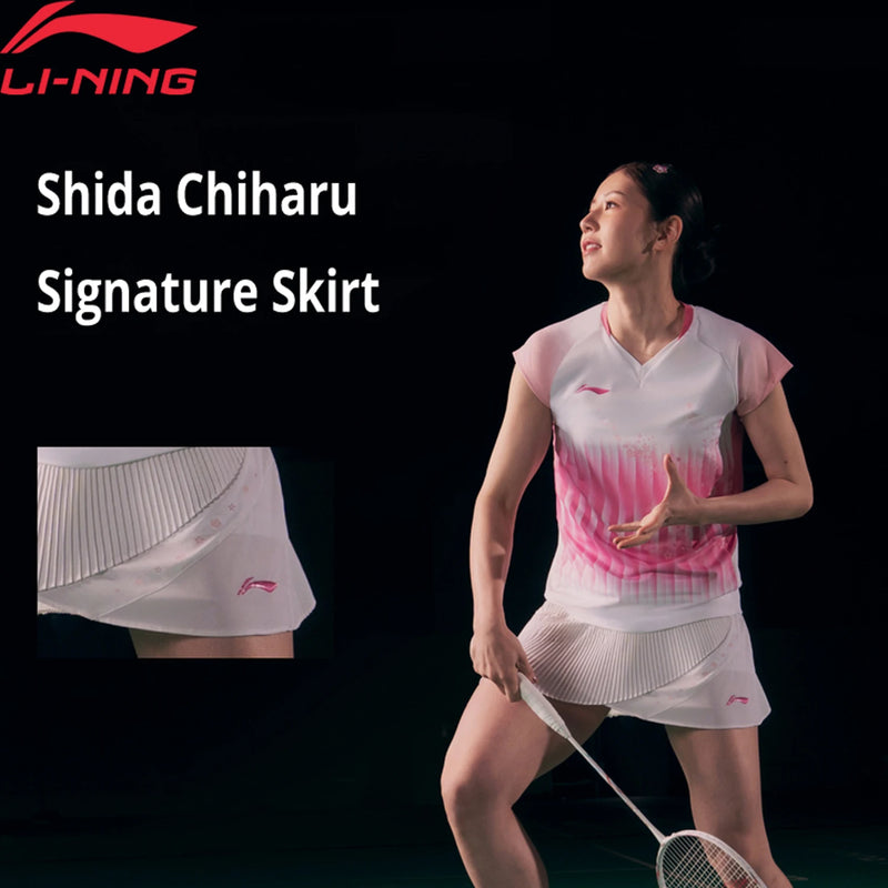 សំពត់វាយសីនារី Li-Ning LN ស្ងួតលឿន 100% Polyester ខ្យល់ចេញចូលបាន ខោកីឡាហ្វឹកហាត់ LiNing ASKW440