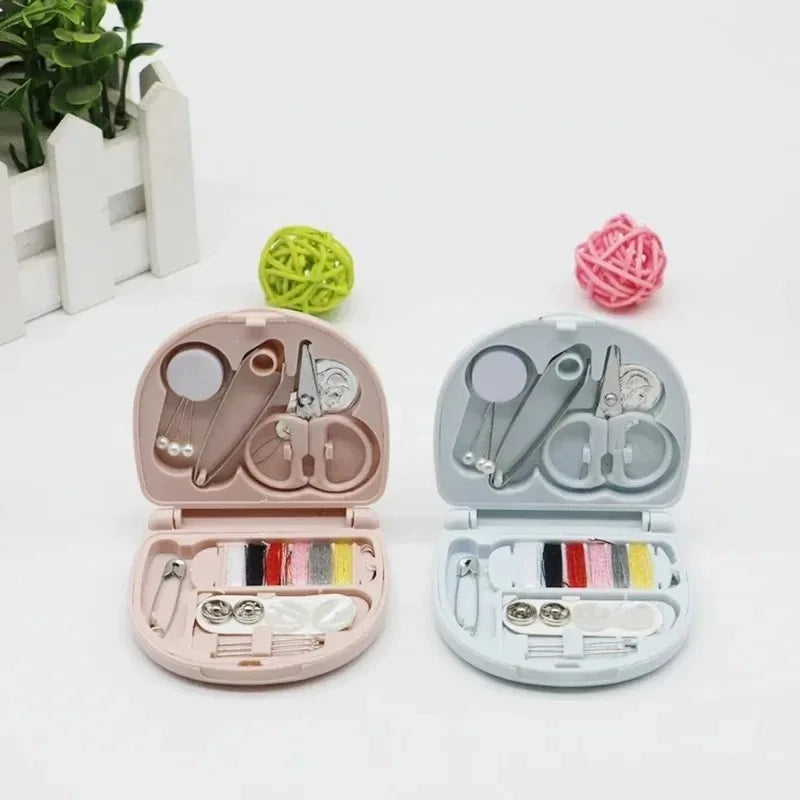 1set Mini Needle And Thread Box Portable Small Needle And Thread Kit Sewing Tool Combination Set, sewing kit, sewing tools.