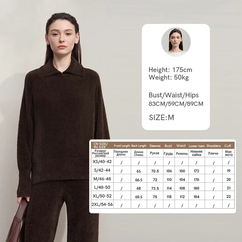 AMII Women's Sweater 2026 Autumn New Minimalist Loose Tops For Woman Pullover Long Sleeve Solid Versatile Ladies Clothes12553047