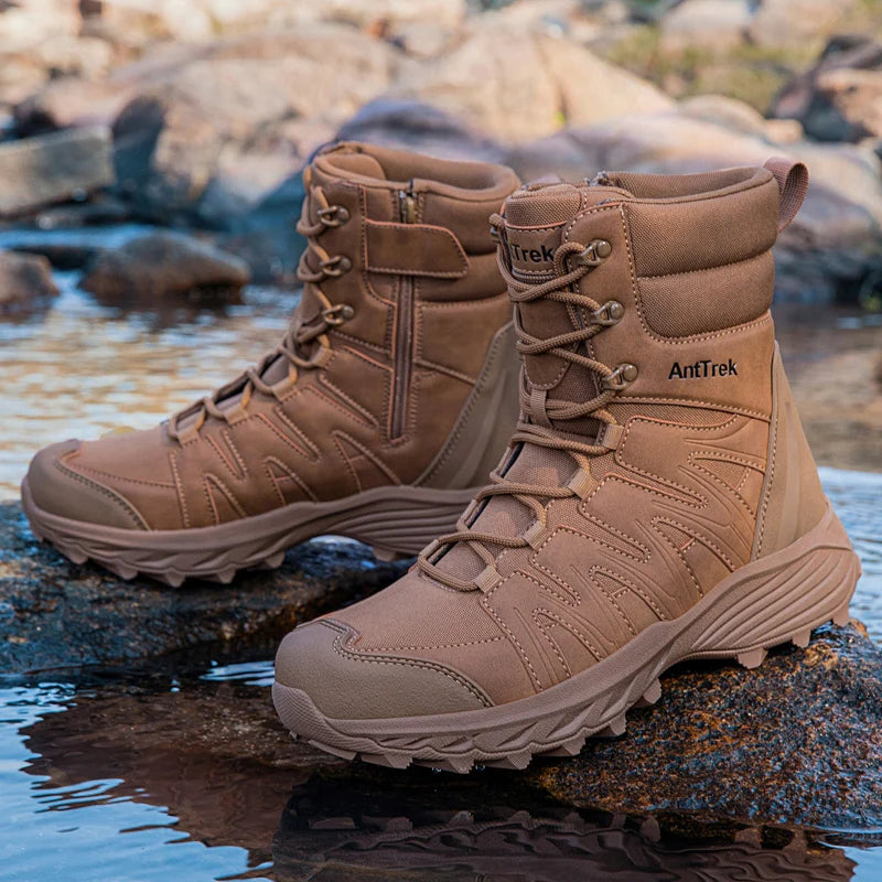 Men's High-Top Jungle Cross-Country Tactical Training Boots Four Season Breathable Anti-Slip Comfort Outdoor Hiking Combat Boots