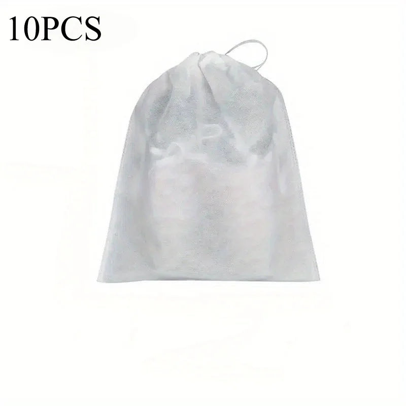 10pcs Portable Shoe Storage Bags, Non-Woven Travel Organizer, for shoes,with Drawstring Closure,Hanging Shoe Storage Bag
