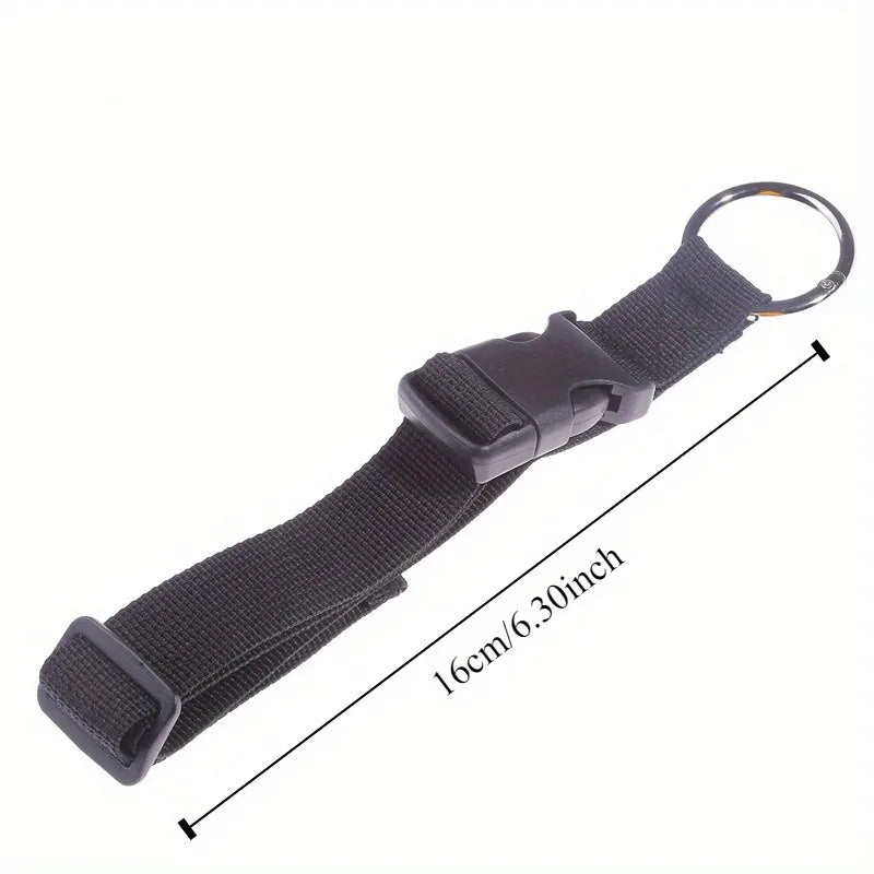 Versatile Black Luggage Strap, Durable Anti-Theft Gripper with Handbag Clip,Buckle Closure, Perfect for Travel & Everyday Use