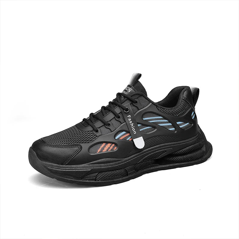 Men's mesh casual sneakers four seasons new breathable light outdoor racing running shoes fashion students speed sports shoes