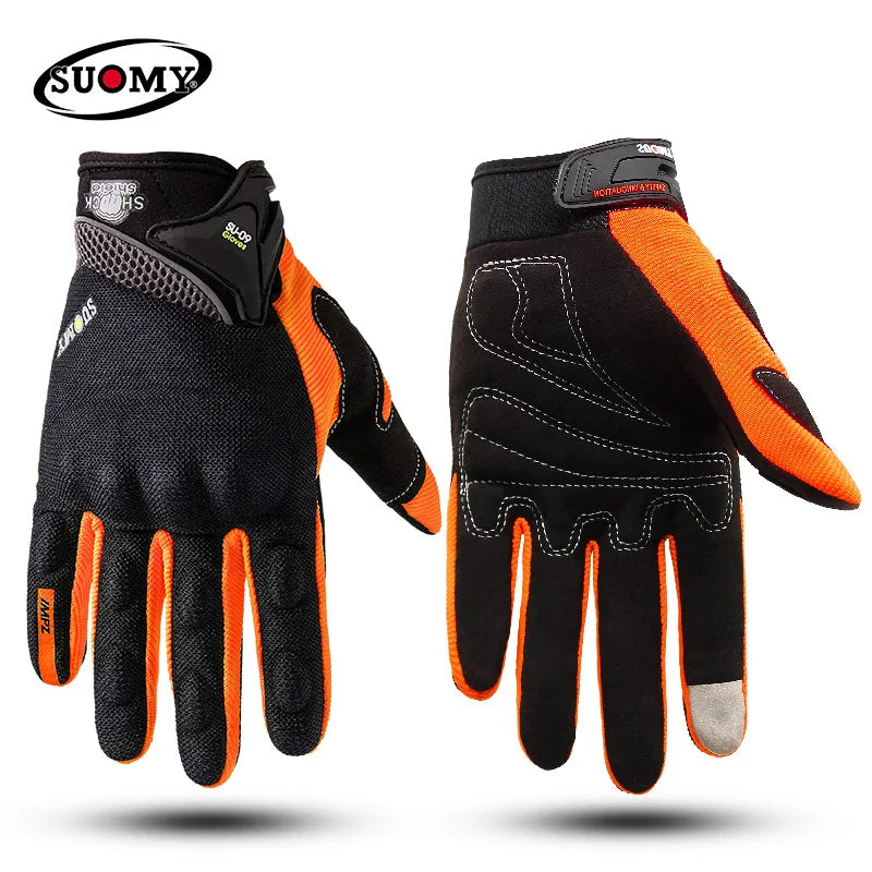 SUOMY Motorcycle Gloves Racing Summer Full Finger Protective guantes moto Motocross luva motociclista For Yamaha  BMW