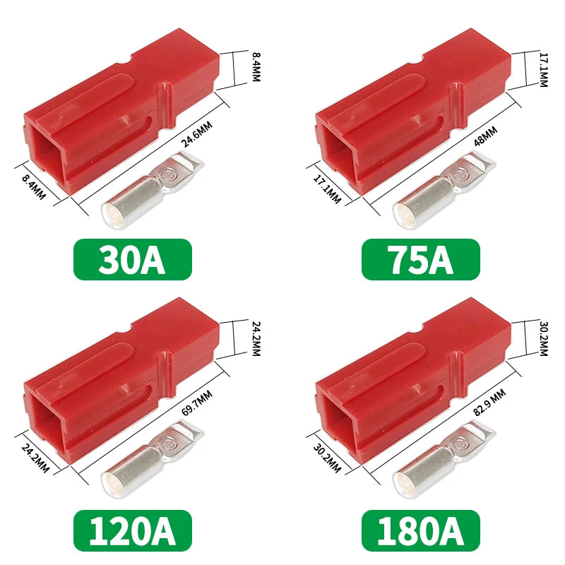 30a/45a/75a/120a/180a Single Pole Plug Electric Plug Battery Forklift High Current Connector PP