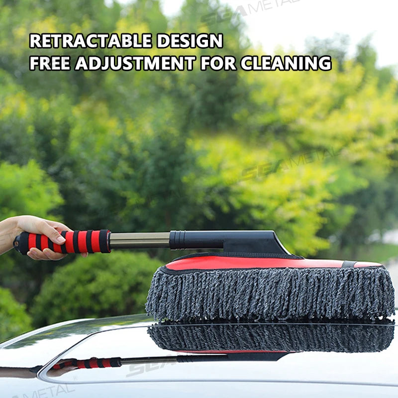 SEAMETAL Super Absorbent Car Mop Car Cleaning Brush Telescopic Car Wash Brush Car Home Detailing Dust Removal and Cleaning Tools