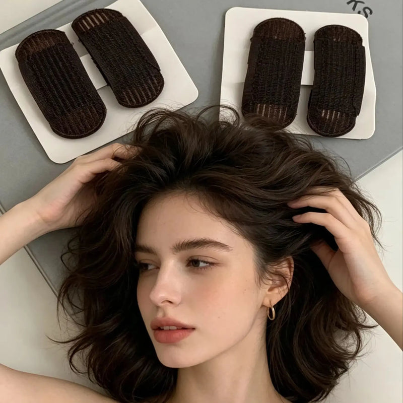 4/2PCS Fluffy Skull Top Height Boosting Hair Clip Invisible Curling Bottom Fluffy Sponge Bundle Female Styling Tool