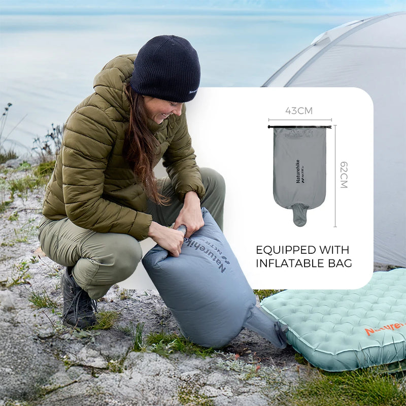 Naturehike 2026 New Camping Inflatable Mattress R 5.8/6.5/8.2 Light Portable Tent Sleeping Pad Outdoor Travel Hiking Beach Mat