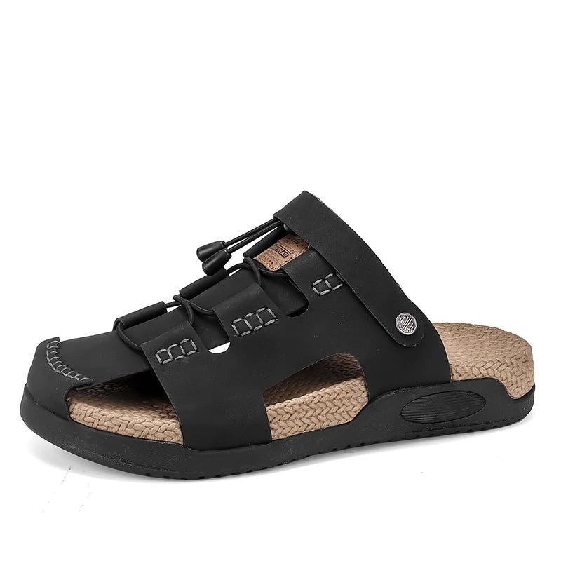 Men's Fashion One strap slippers summer new soft sole Non slip Quick Dry pool light walking casual Slides outdoor Beach slippers